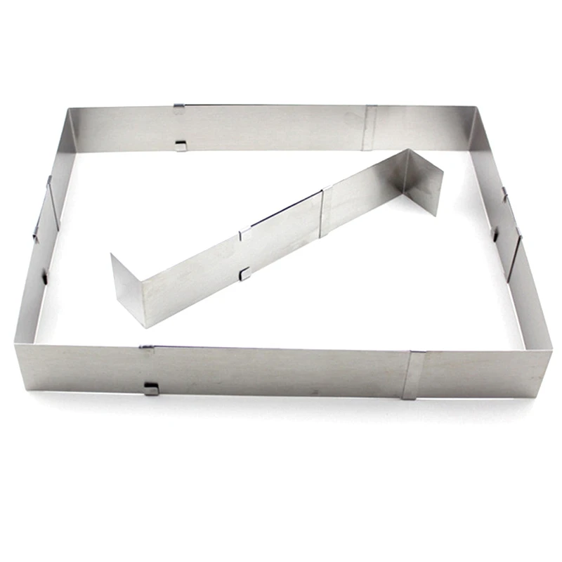 Adjustable Cake Ring Mold Stainless Steel Square Rectangular Mousse