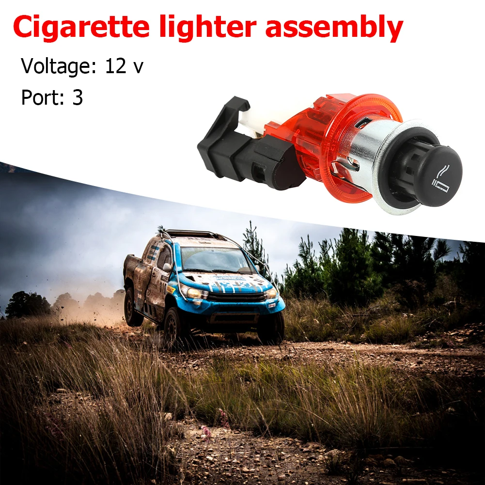 Cigarette Lighter Plug + Socket Replacement for VW Jetta Passat Golf Beetle Caddy SKODA Octavia Fabia SEAT Ibiza Leon