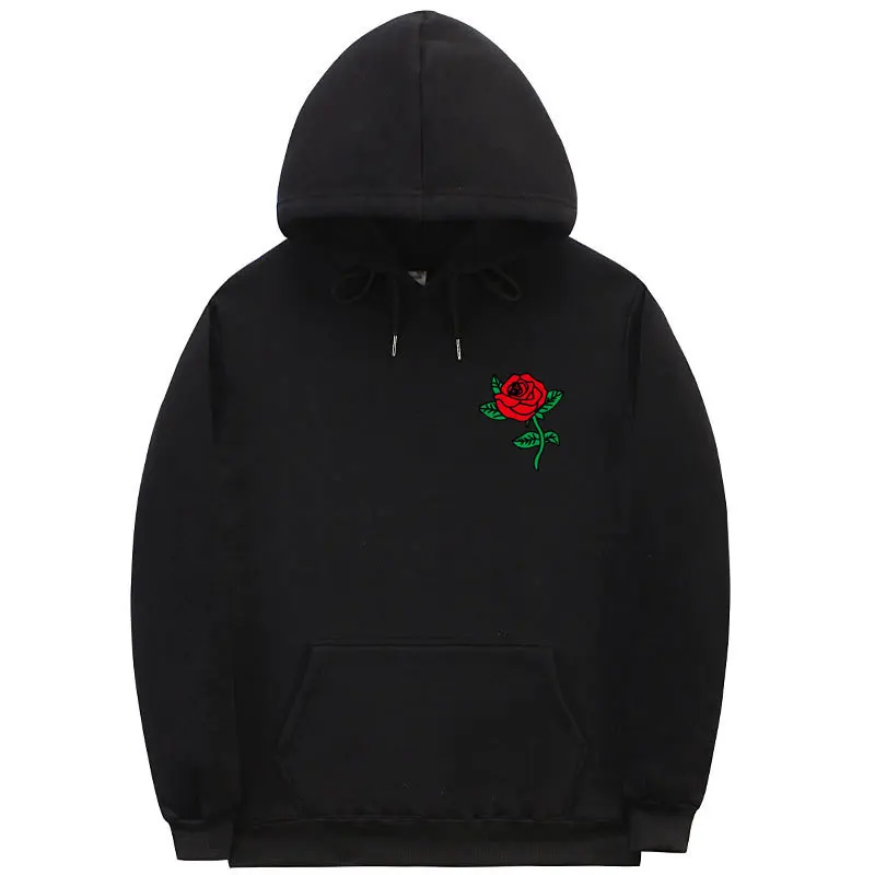 New Fashion 2019 Autumn Winter Latest Harajuku Poison Rose Print Hoodies High Quality Men Women Hip Hop Streetwear Clothing