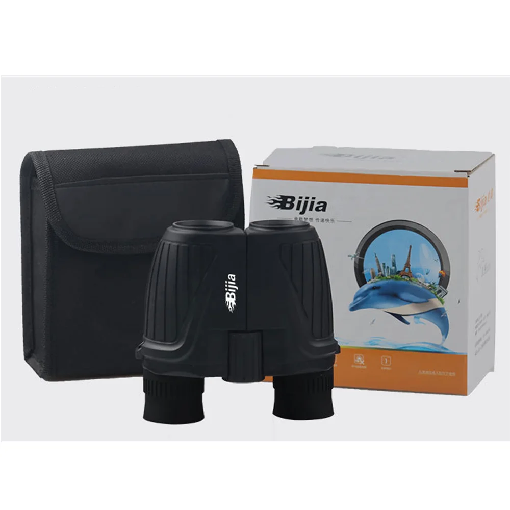 BIJIA 12x25 Высокая увеличительный бинокль зеленая пленка HD карманный водонепроницаемый мерцающий телескоп