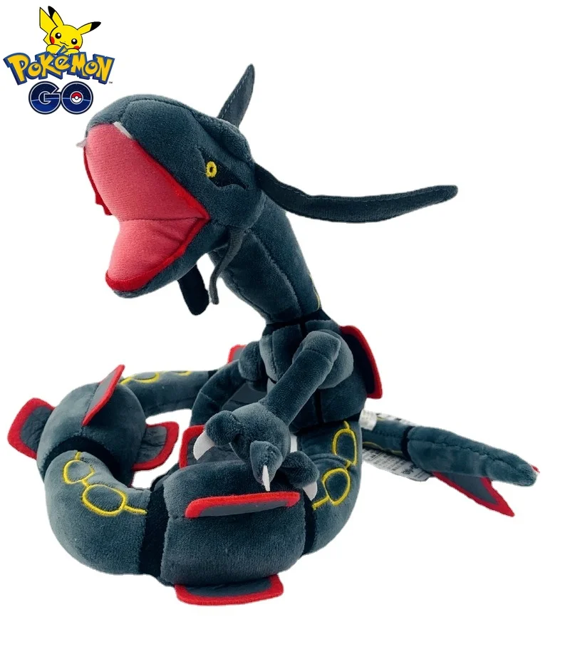 Детская черная плюшевая кукла Rayquaza размером 80 см подвижная игрушка милые детские