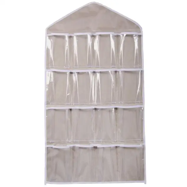 Organizador Armario Hanging Bag Organizer 16Pockets Clear Socks Bra Underwear Rack Hanger Storage | Дом и сад