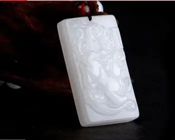 

LETSFUN Fine Jewelry 100% Natural Nephrite Hetian Jade Pixiu Coins Wealth Jade Pendant Necklace Free Shipping