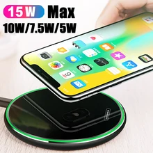 15 Вт Быстрая зарядка беспроводное зарядное устройство коврик для iPhone 11 Pro Max XR Xs 8 Plus зарядное устройство док-станция для samsung S10 S11+ для huawei P30