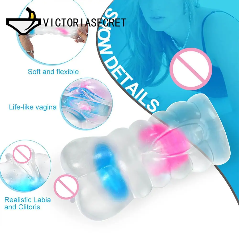 Soft Transparent silicone Sex Doll Male Masturbator 3D vagina Sex toys for men fake pussy licking sex toys for men masturbatings