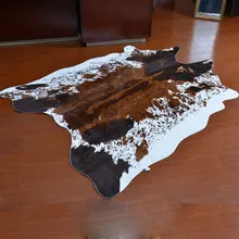 Ковер Sholisa из воловьей кожи и коровьей кожи, искусственный машинный ковер из полиэстера, ковер из мордовой коровьей кожи для дома, спальни, гостиной, декоративная ручная стирка