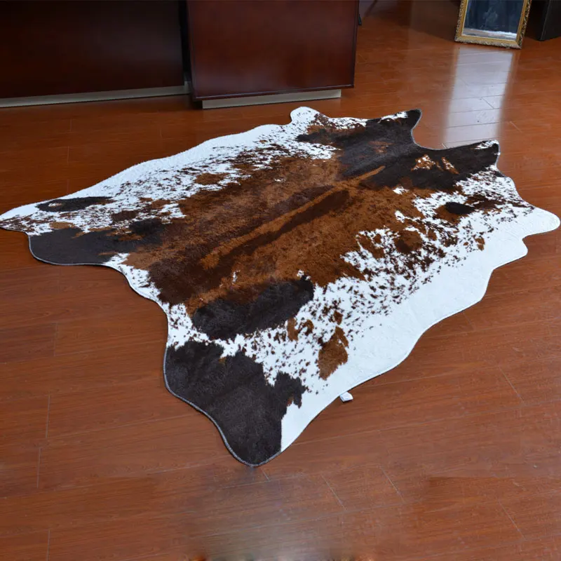 

Sholisa Faux Cowhide Zebra Floor Mats Pelt Handmade Simulation Animal Skin Area Rug Carpert Pelt Cow Hide for Living Room