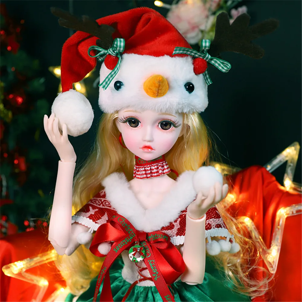 

ICY DBS 1/3 BJD Christmas style Makeup Suit mechanical joint Body 62cm height girls SD Toy Gift