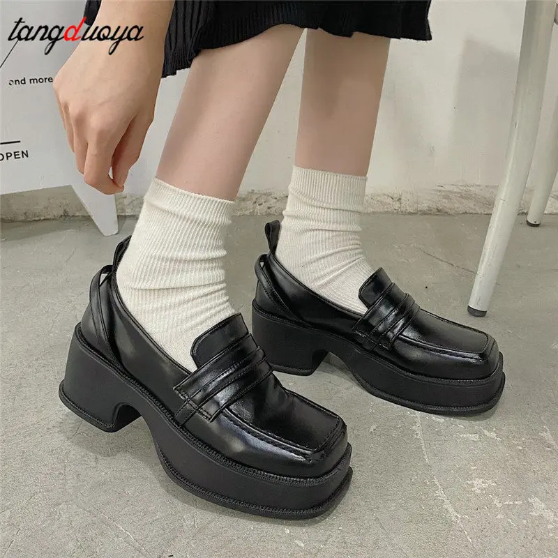 Zapatos bonitos de Lolita para mujer, botas de mucama, zapatos de cuero de punta redonda, uniforme de Escuela Japonesa JK, Cosplay de Anime Kawaii