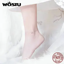 WOSTU S925 браслет-цепочка с хвостом русалки Лидер продаж настоящий 925 пробы серебряный браслет модные ювелирные изделия для свадьбы CQT004