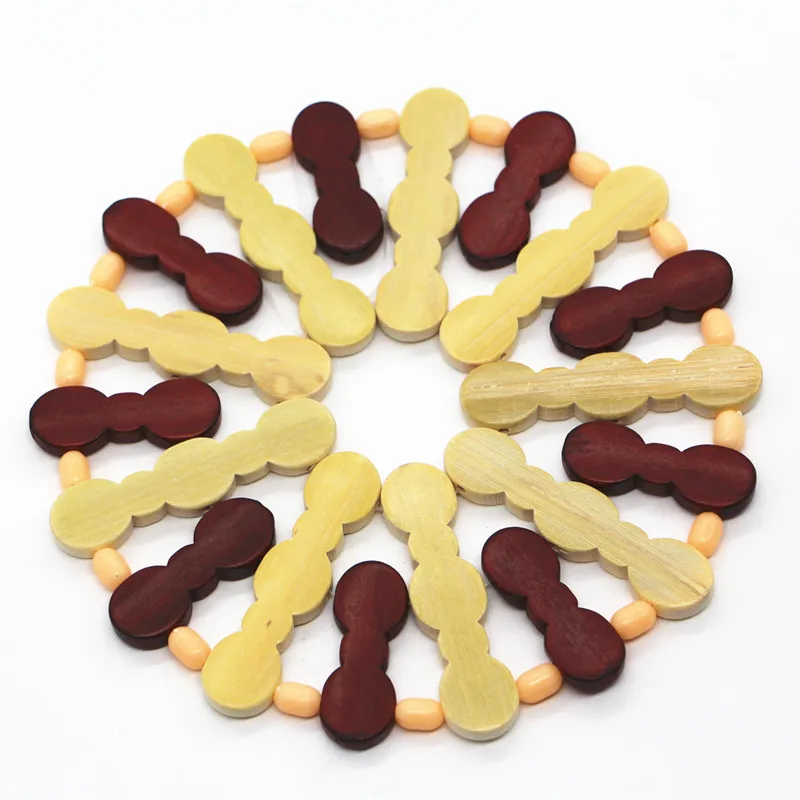 

Placemat 16cm Round Bamboo Hollow Coaster Flower Design Kitchen Placemats for Kitchen Table Coasters