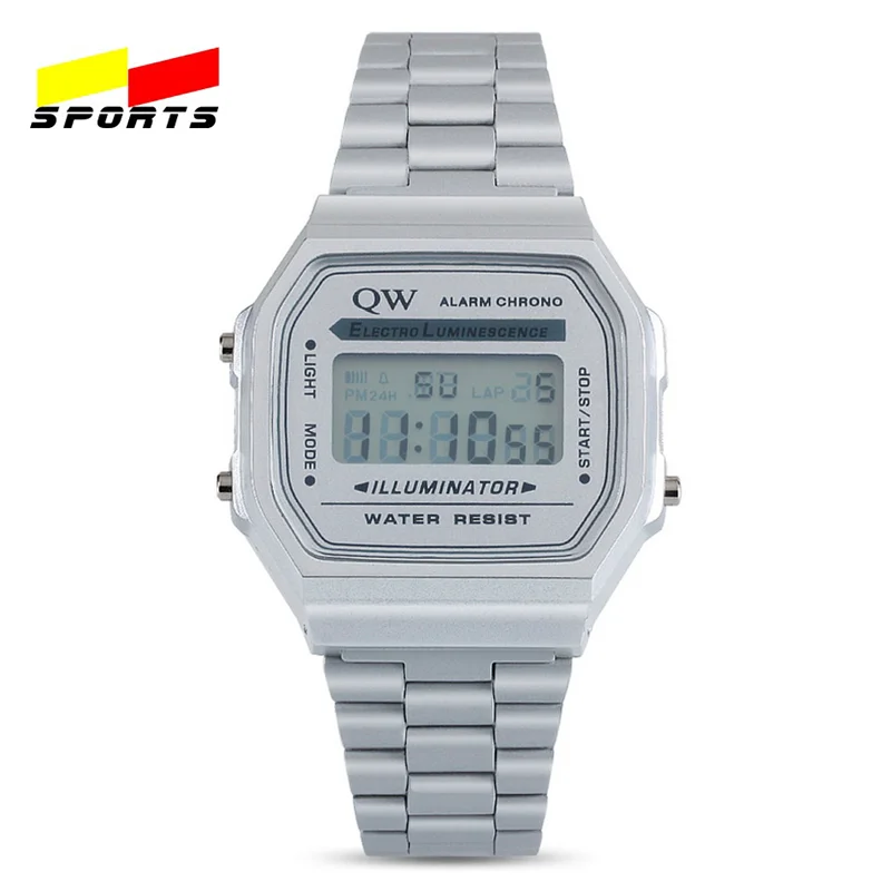 QW Sports Hot Sale Ladies Watches Stop Waterproof Digital Women OEM Sport Watch