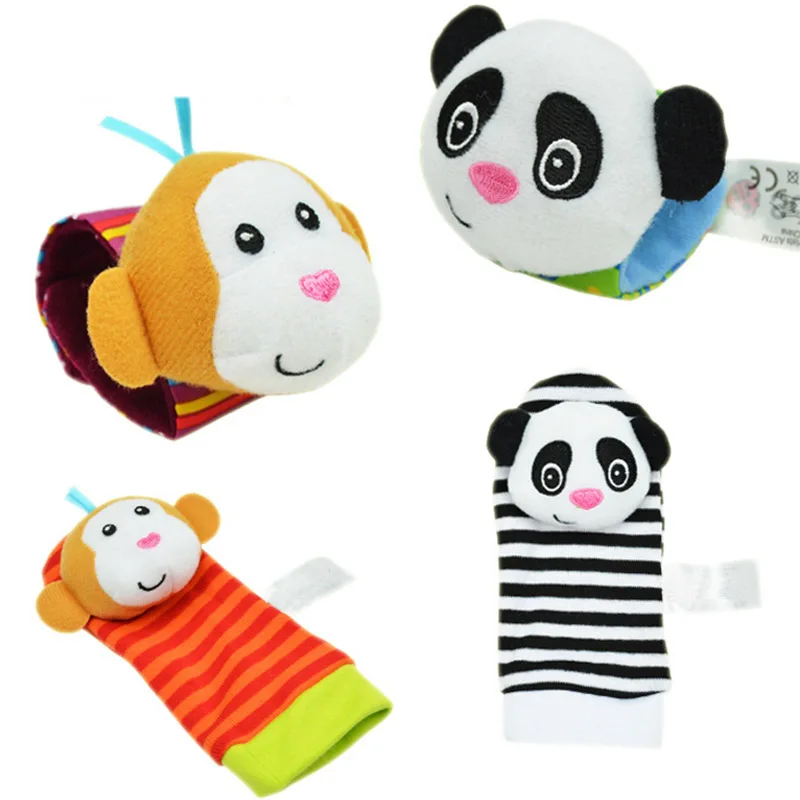 2pcs-Baby-Rattles-Stuffed-Toys-Animal-Socks-Plush-Rattle-with-Ring-Bell-Toy-For-Toddlers-Learning (1)