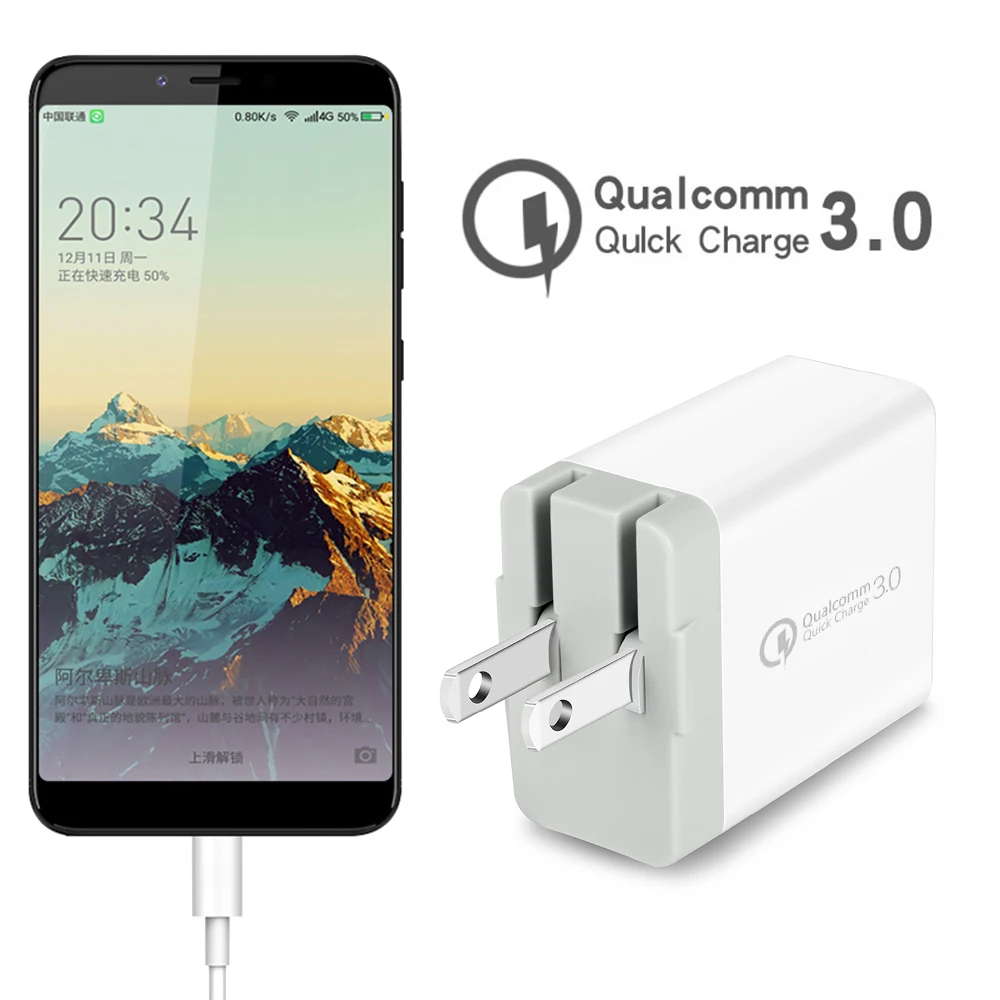 3 в 1 USB зарядное устройство Quick Charge 3,0 для iPhone UK US EU быстрое настенное зарядное устройство для мобильного телефона samsung зарядное устройство для Xiaomi Redmi