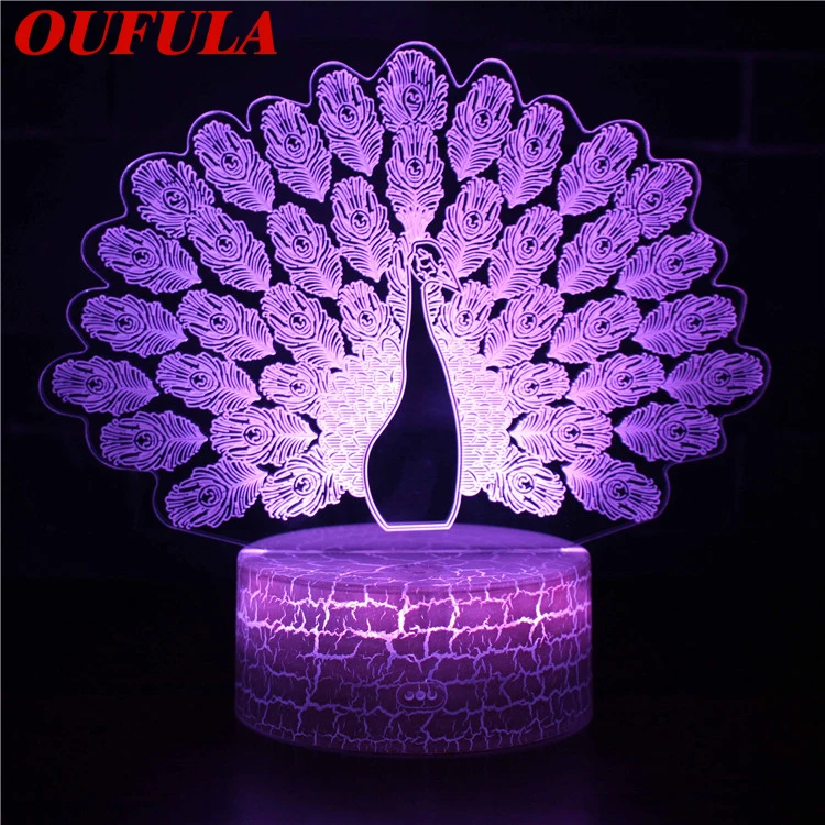 Ночники светодиодные новинка 3D лампа милая игрушка подарок 7 цветов абстрактная