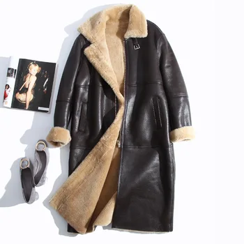 

Vintage Winter Coat Women Sheep Shearling Real Leather Jacket Real Fur Coat Women Abrigos Mujer Invierno 2020 2C9185302 YY676