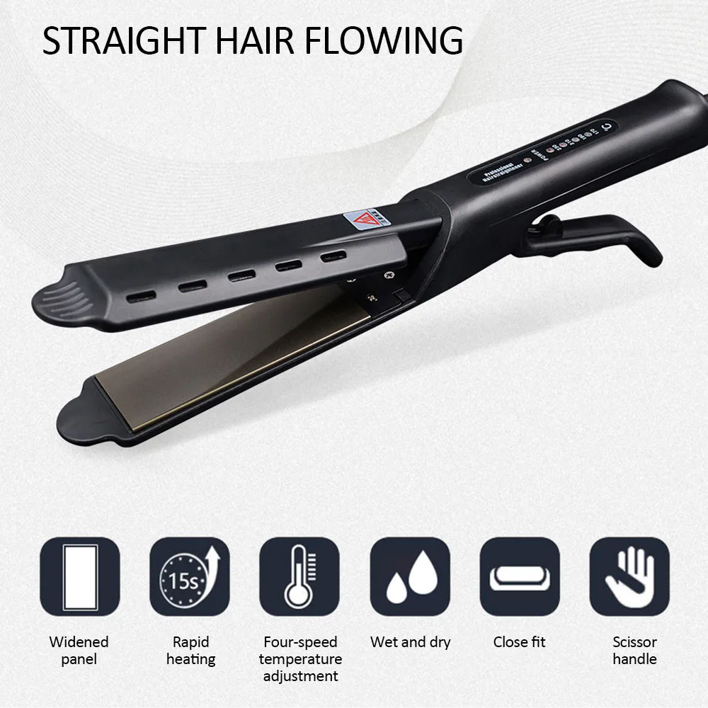 

New Portable Straight Hair Comb Hair Curler Health Widened 2 In 1 Dry and Wet Four-speed Constant Temperature Hair Styling Tools