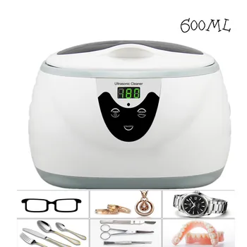 

600ml Ultrasonic Cleaner Bath Jewelry Parts Glasses Manicure Stones Cutters Dental Razor Brush Ultrasound Sonic Cleaning