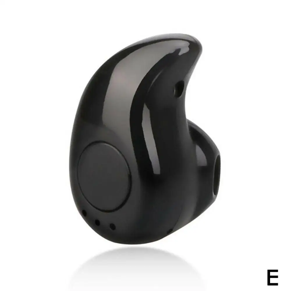 Черный Мини беспроводные Bluetooth наушники в ухо, Спортивная гарнитура, наушники с микрофоном для iPhone, Xiaomi, samsung, htc, всех смартфонов - Цвет: Черный