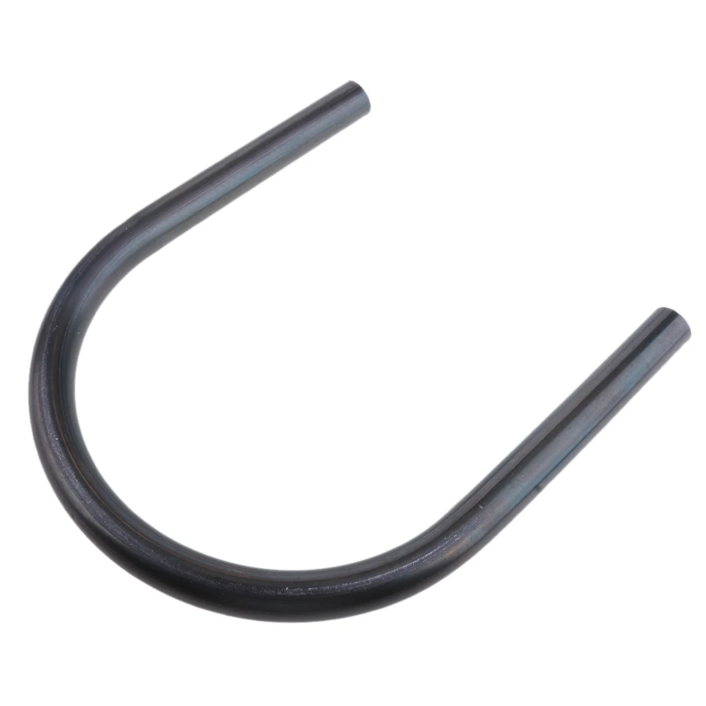 Motorcycle Metal Rear Frame Hoop Flat Brat Seat Cushion Loop Armrest for Cafe Racer 210mm 8.3 inch Tubing (Black)