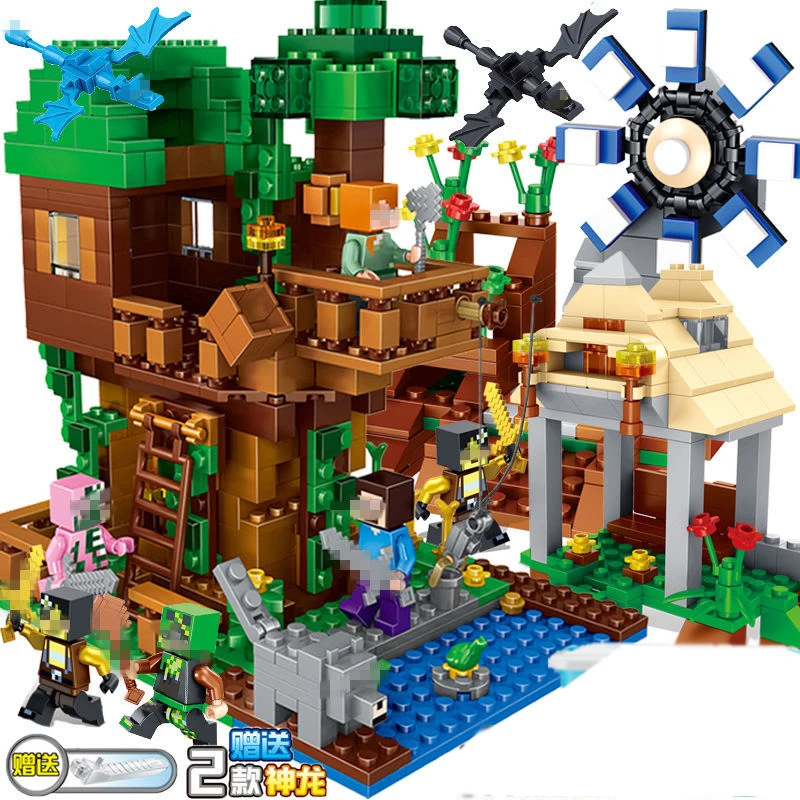 

My world Compatible Legoinglys playmobil Mountain Cave Light my minecraftinglys worlds Minecrafted With Elevator Bricks Toys For