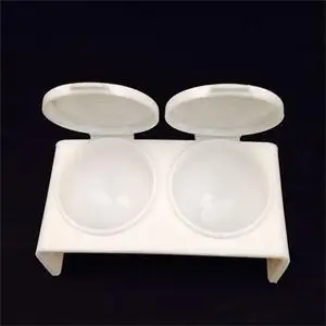 Nail Art Equipment Dual Use Convenient White Acrylic Liquid Gel Powder Double Dish Case Nail Art Tips