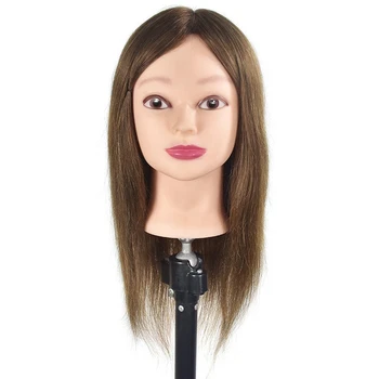 

Mannequin Head Hairdressing Hair Training Head Mannequin Hair Natural Hairdresser Mannequin Head with Human Hair