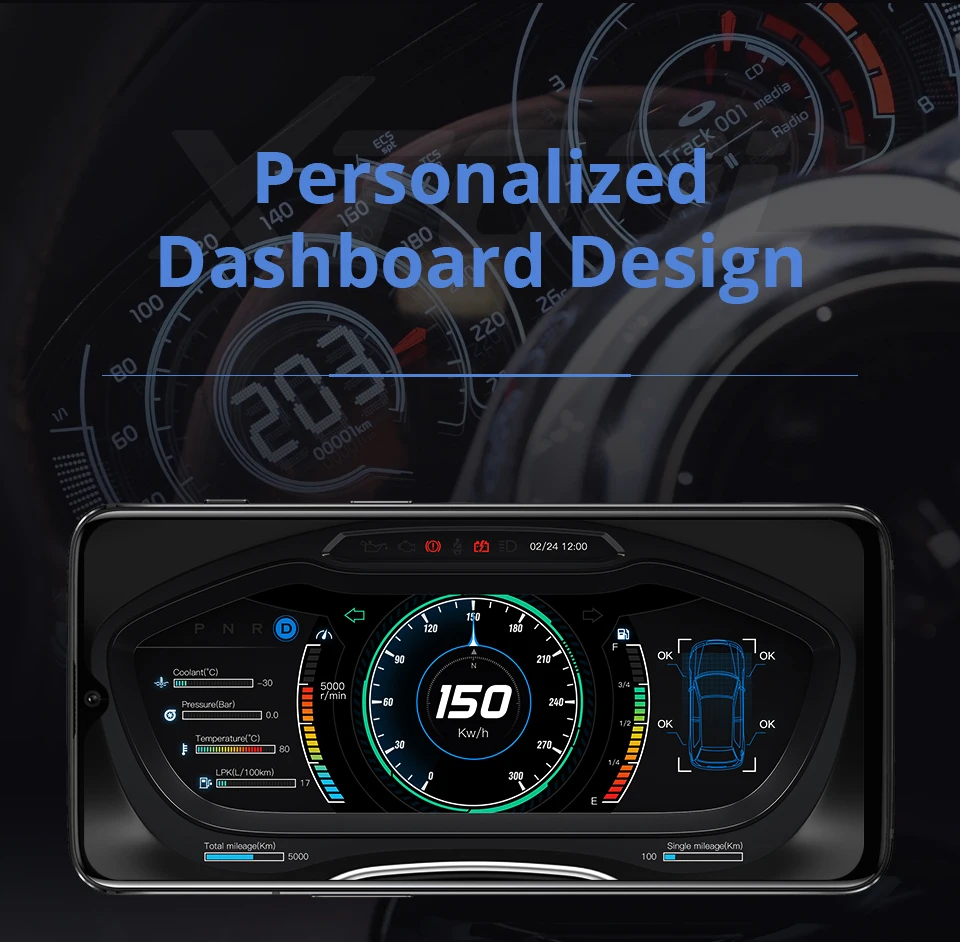 XTOOL AD10 OBD2 сканер и считыватель кодов OBDII диагностический Bluetooth HUD Дисплей