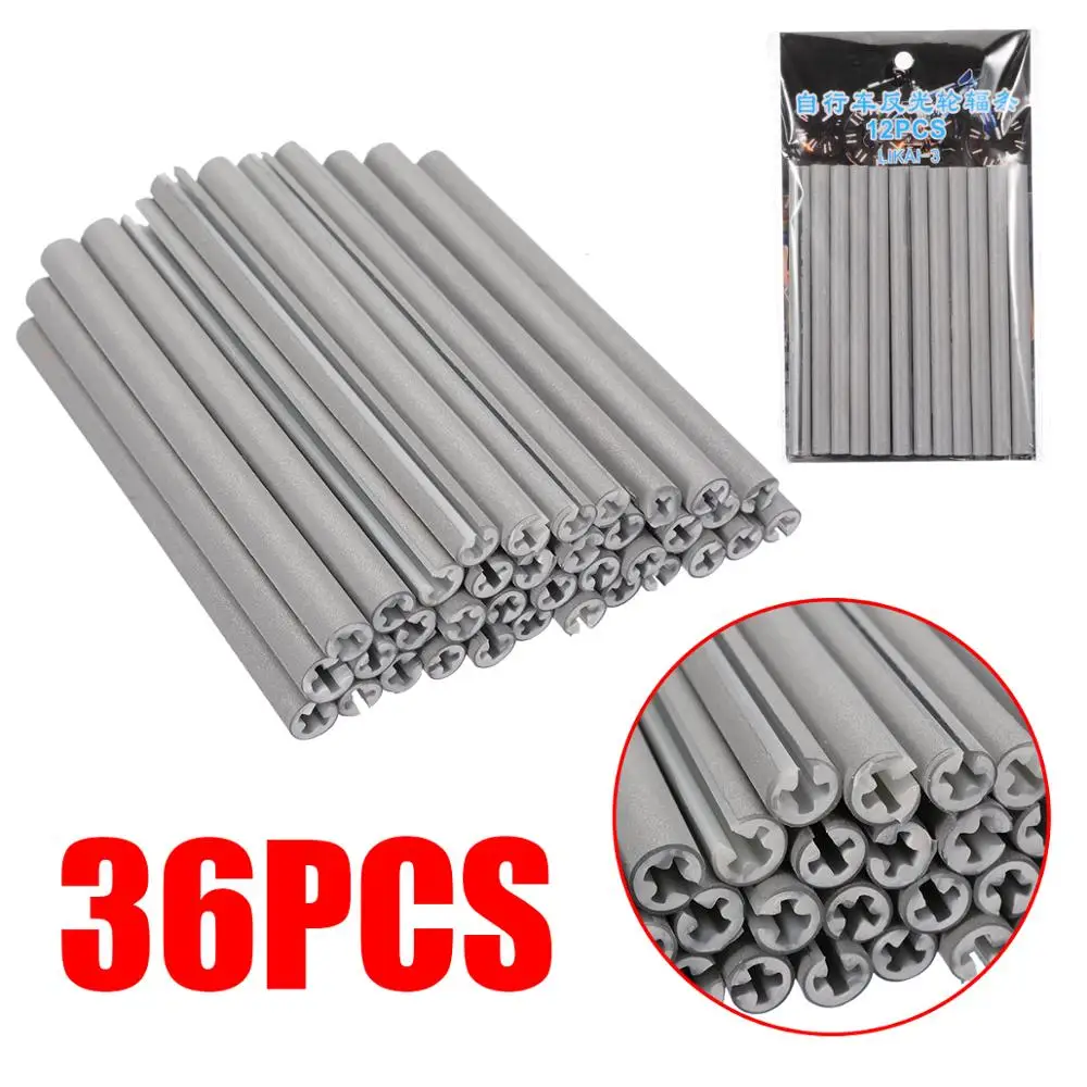 Perfect 36Pcs Bike Bicycle Wheel Spokes Reflective Sticker Tube Warning Safety Light DIY Cycling Reflector Reflective Tubes Hot Sale 0