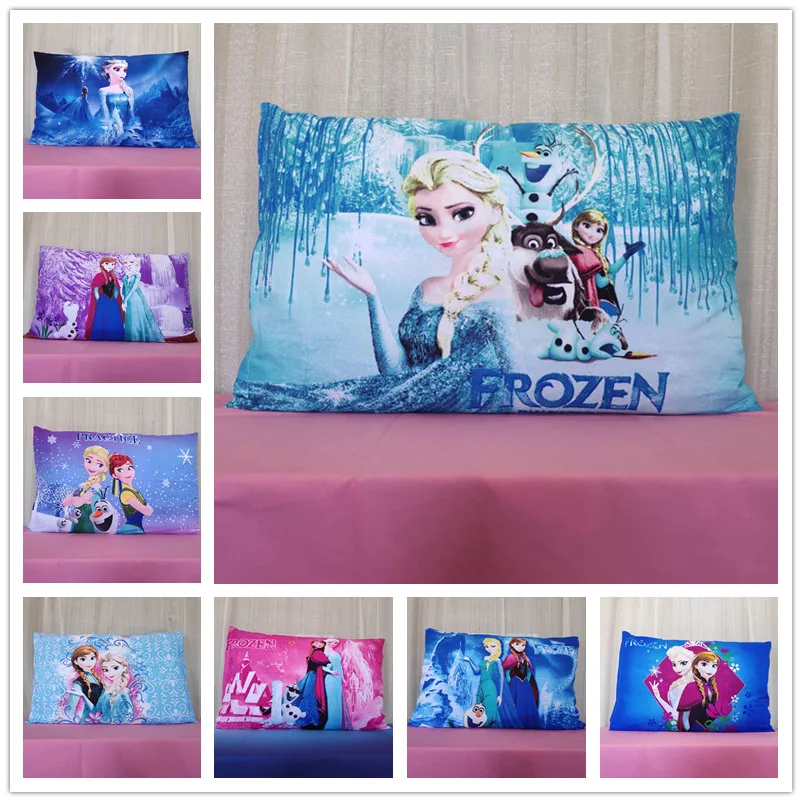 

Frozen Elsa and Anna Princess Pillow Cases for Girls Bedroom Pillow Cover Shams Kid's Bed Decoration Children's Home 1 Piece 3D