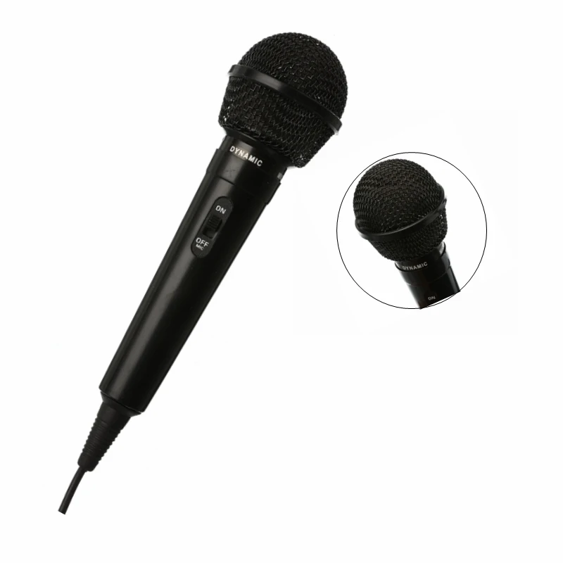 Universal 3.5mm Wired Microphone Protable Public Transmitter KTV Karaoke Recording Microphone with 6.3mm Adapter Black Silver - ANKUX Tech Co., Ltd