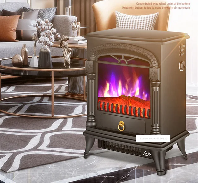 Sf-1816 Household Visible Flame Warm Air Blower Independent Vertical  European Style Electric Fireplace Heating Firebox 220v - Fireplaces -  AliExpress