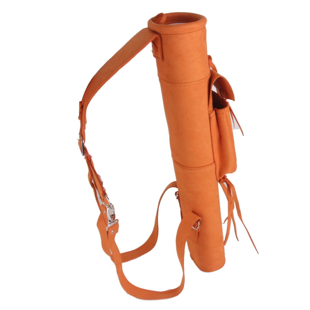 

TRADITIONAL ARCHERY SUEDE LEATHER SIDE/HIP BACK QUIVER BELT BAG HOLDER POUCH