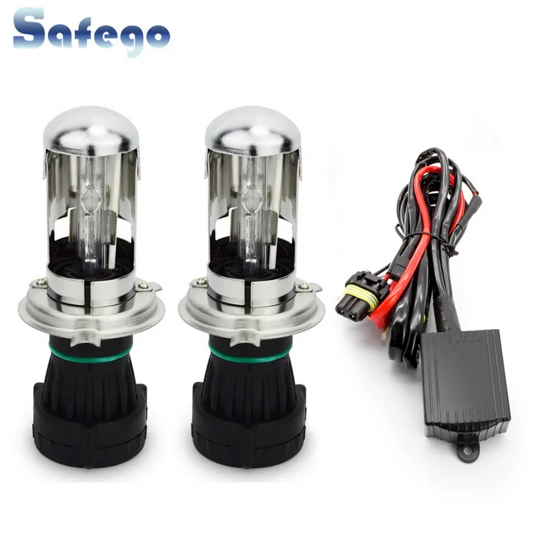 Safego AC 35w bi xenon H4 Bi-xenon 9004 9007 H13 Hi/Lo HID биксеноновые сменные лампы для фар 4300K 6000K 8000K релейный жгут