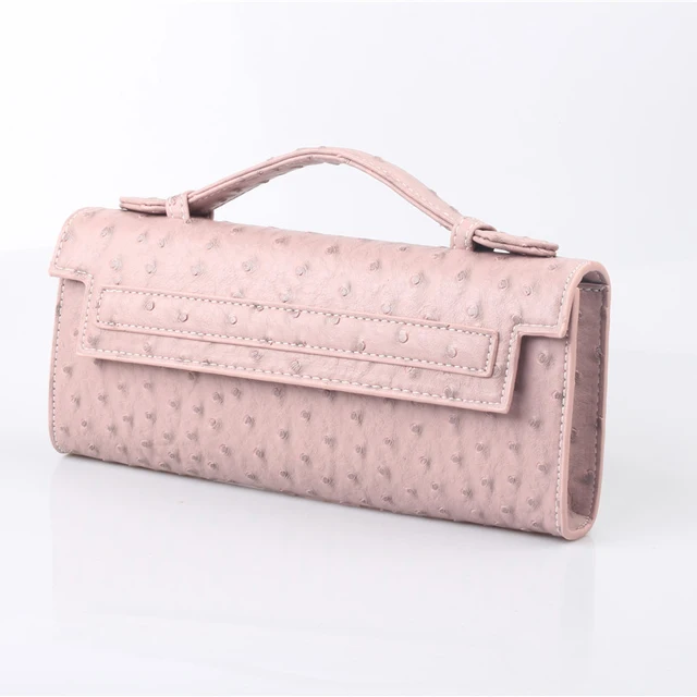 TOPHIGH New Luxury Women Long Clutch Bag Fashion  Ostrich Patern Quality Leather Shoulder Bags Hot Ins. Purse Handbag For Party 2