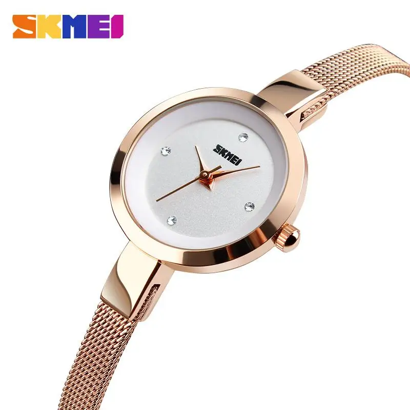 

SKMEI Luxury Thin Strap Quartz Ladies Watch Fashion Women Watch Casual Stainless Steel Female Wristwatcch Relogio Feminino 1390