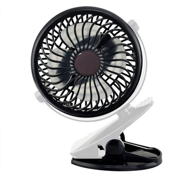 

USB Fan Mini Clamp Desktop Fan Silent Fan 360-degree rotating fan Rechargeable Battery and 2600mAh Battery for Cart, 4.9 Feet US