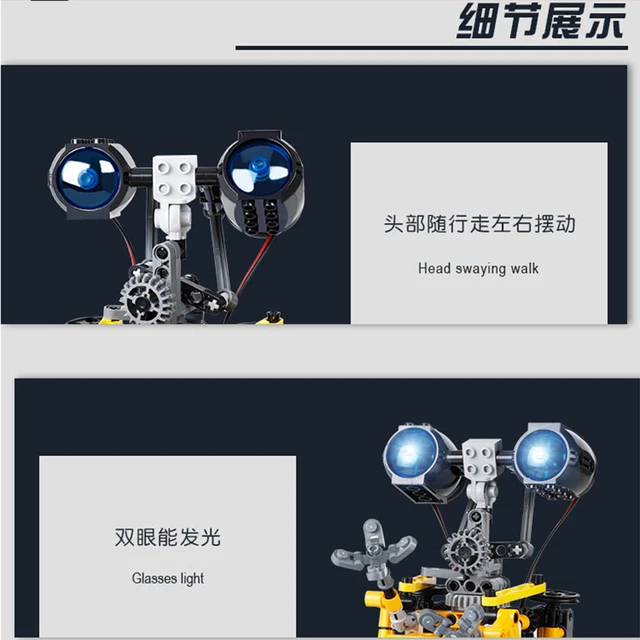 In Stock Technical  Remote Control Electric Programming Robot Building Blocks Model Assemble Bricks Kids Toy Car Gifts 5