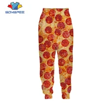 Штаны для пиццы, мужские, женские, бекон, брюки, 3D принт, еда, хип-хоп, уличный, свободный, Повседневный, Harajuku, спортивный, фитнес, эластичный комбинезон, C026-04