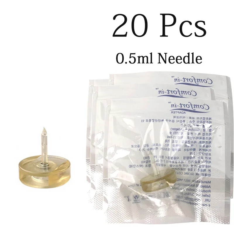20 0.5ml needle Гиалуроновая ручка с 3 передачами высокого давления, 0,5 мл, непрерывный инжектор, гиалуроновая ручка для похудения, для заполнения губ, удаления морщин - Цвет: 20 0.5ml needle