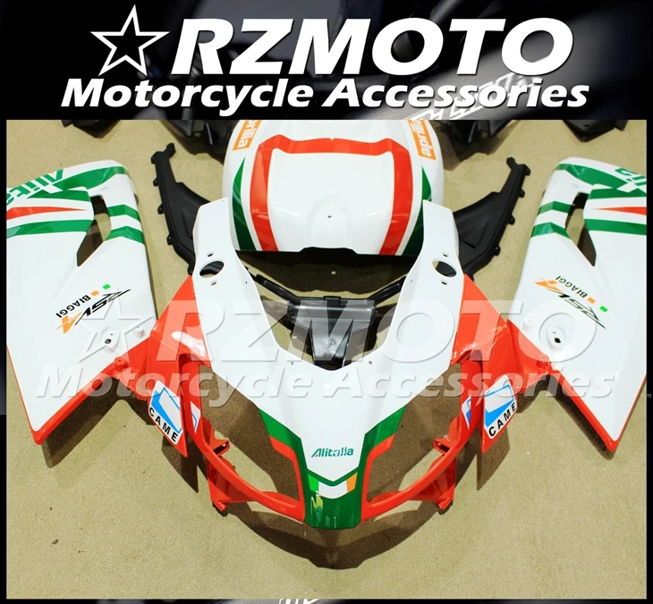 Инъекций ABS Полный обтекатели Наборы подходит для Aprilia RS125 2006 2007 2008 2009 2010 2011 06 07 08 09 10 11 Боди Комплект Белый и зеленый цвета