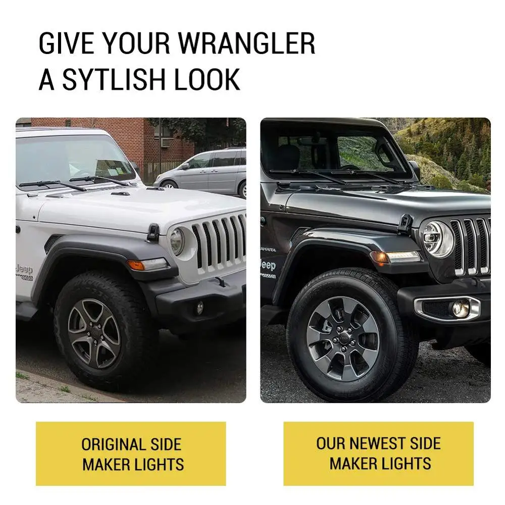 Светодиодный указатель поворота боковая лампа для Jeep 2018 2019 Wrangler JL аксессуары