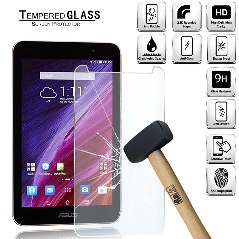 

Tablet Tempered Glass Screen Protector Cover for Asus Memo Pad 7 Tablet Computer Anti-Scratch Explosion-Proof Screen