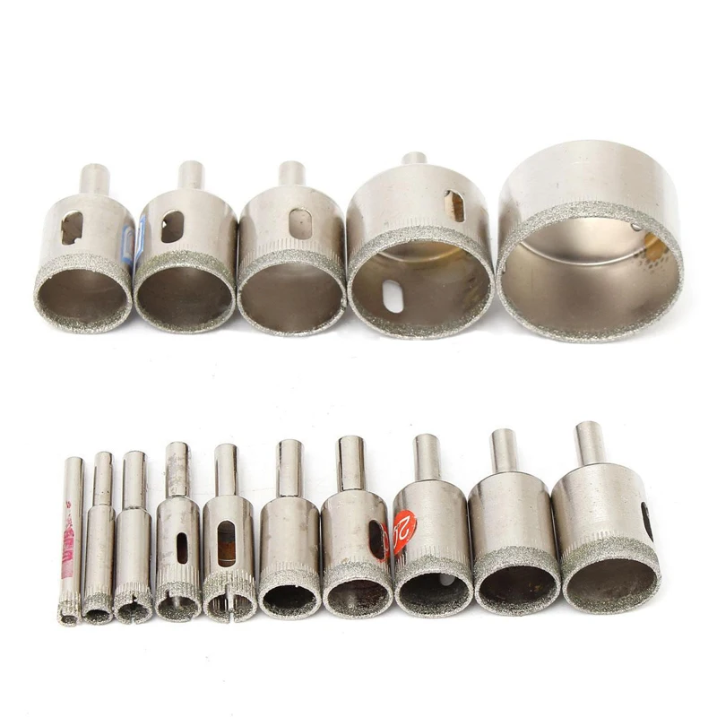 15pcs/Set Metal Alloy Drill Bit Cutter Glass Drilling Drills Bit Hole Diamond Hole Saw Practical Electrical Accessories 15pcs/Set Metal Alloy Drill Bit Cutter Glass Drilling Drills Bit Hole Diamond Hole Saw Practical Electrical Accessories