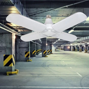 

E27 LED Garage Professional Light Colorful Workshop Ceiling Lighting 8000LM Fixture Deformable Lamp Industriall ACV 85-265 V