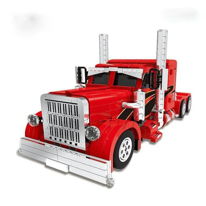 

DIY 03012 Building Blocks Technic Assembled Genuine MOC Red Monster Trucks Models Kits Blocks Bricks Toys For Children Kids Gift