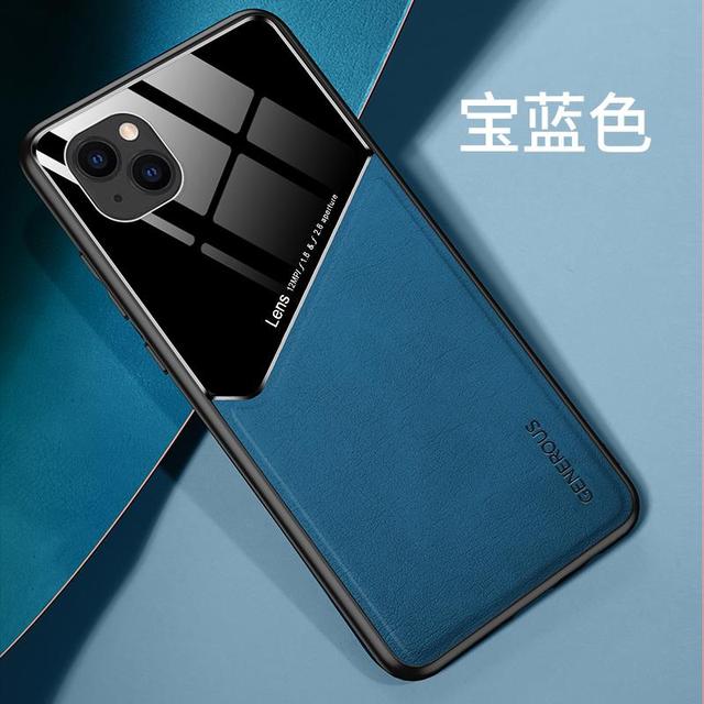 Leather Texture Phone Case Magnetic Lens Camera Protector Case For IPhone 13 12 11 Pro Max 13 12 Mini XR XS Max X 8 7 Plus