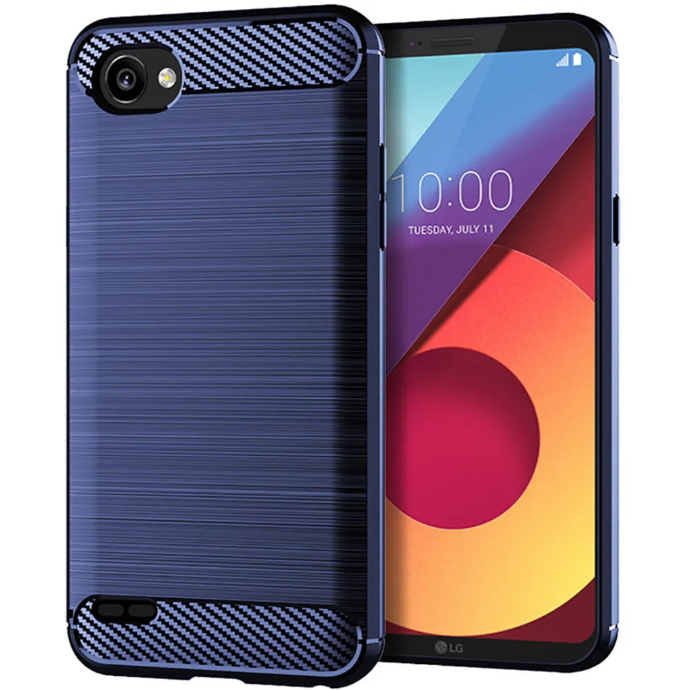 For LG Q6 Case Luxury Full Soft TPU Silicone Cover ShockProof Case