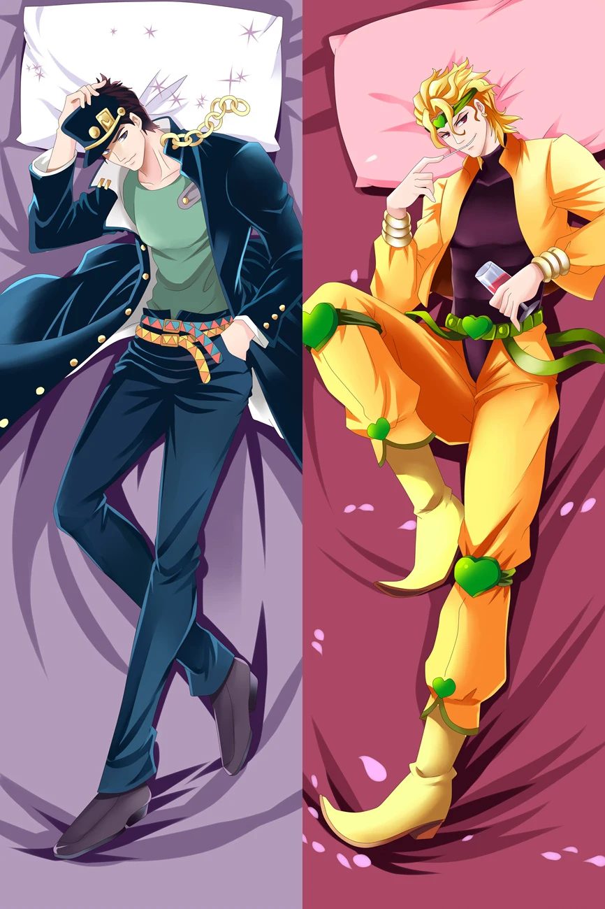Аниме JoJos Необычные Приключения Kujo Jotaro Косплей Подушка Чехол BL обнимая тело