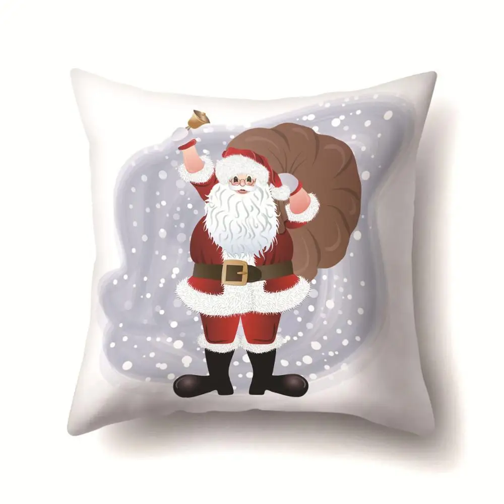 Рождественские чехлы на декоративные подушки с изображением Санта-Клауса, подушка с декором на год, Наволочка украшения для дома 40543 - Цвет: 2BZ-40543-345